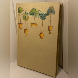 90s Garden Journal vintage blank unlined  hardcover BOOK plant gardener notebook